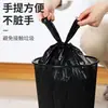 Bolsas de Basura con Asas para Cubos de Cocina, Bolsas de Basura Negras Estilo Chaleco con Cordón y Boca Plana para Uso en Oficina y Dormitorio