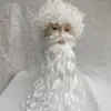 Set de Barba y Bigote de Santa Claus, Peluca de Cabello Largo Rizado, Accesorios de Cosplay para Halloween
