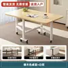 Mesa dobrável espessa, mesa de jantar retangular, escrivaninha pequena para apartamentos pequenos, sem necessidade de montagem, portátil, multifuncional, mesa de jantar simples com rodas
