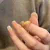 Anillo de Cobre con Moneda Antigua de los Cinco Emperadores Transfronteriza, Diseño de Nicho, Sensación de Alta Gama, Moneda Atractora de Riqueza, Anillo Ajustable de Nuevo Estilo Chino