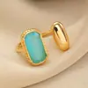 Anillos de Zirconia Transfronterizos Europeos y Americanos para Mujer, Lujo Ligero, Sensación de Alta Gama, Anillos Abiertos de Cobre Estilo Ins, Anillos para Dedo Índice Personalizados al por Mayor