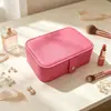 Caja de joyería portátil de cuero de exportación, caja de embalaje de joyería personalizada, caja de gran capacidad para collares, anillos y pendientes con logotipo personalizado