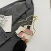 Bolso Portátil de Bloques de Color para Debajo del Brazo para Mujer 2024 Nuevo de Moda Simple Versátil Pequeño Cuadrado Bolso de Hombro Cruzado de Gama Alta