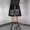 Shorts Esportivos de Espuma com Estampa de Desenho Animado, Estilo Americano Tendência Retrô, Hip-Hop para Homens, Estilo de Rua Reto Solto de Cinco Pontos
