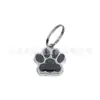 [colgante de huella de perro con brillo tamaño pequeño] aleación de zinc producción de nueva placa de identificación para perro mascota 17*18mm