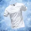 2026 Camiseta de Secado Rápido para Hombre Verano Blanco Malla Transpirable Manga Corta Media Manga Top Deportivo para Correr Badminton