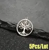 Comércio Exterior Primavera Novo Aço Inoxidável Cortado Árvore da Vida Pingente Brincos DIY Colar Pulseira Acessórios Frescos