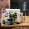 Tazón de Matcha de Cerámica Japonesa Transfronterizo, Utensilios para Preparar Té de la Dinastía Song, Juego de Batidores de Té de 100 Piezas, Caja de Regalo para Ceremonia de Té