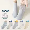 Calcetines para Niños, Estilo Verano Delgado, Transpirables, Anti-Olor, Antideslizantes, Calcetines de Media Pantorrilla para Niños, Primavera y Verano, para Niños, Niños Medianos y Mayores, Deportes, Estudiantes