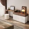 Nuevo Tocador con Tapa abatible Tocador Combinado Dormitorio Moderno Minimalista Tocador Tocador con Espejo Oculto