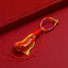 Estilo Étnico Artesanal Nó de Diamante Chaveiro Universal Fio de Algodão Enrolado à Mão Pingente de Mão DIY Xizang Corda