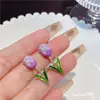 Brincos de Tulipa Estilo Fada Super Novos 2023 para Mulheres, Simples e Frescos, Brincos Modernos e de Alta Qualidade