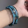 Set de Pulseras Doradas Exageradas Retro Europeas y Americanas Geométricas con Pedrería Perla Multicapa Apilables Sentido de Diseño Único Pulsera