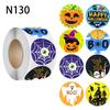 500 Calcomanías/Rollo-up Feliz Halloween Juguetes para Niños Gracias Etiquetas Adhesivas Decorativas