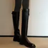 Botas Largas Retro con Hebilla Versátiles de Moda Estilo Británico para Mujer 2026 Nuevas Botas Altas Botas de Montar Tacón Grueso Botas Largas