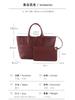 Bolsa de mão de alta qualidade com textura tecida para mulheres, bolsa de compras de mão de moda simples, bolsa de grande capacidade para deslocamento