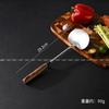 Fabricante de Utensílios de Cozinha Transfronteiriços, Espátula para Cogumelos de Aço Inoxidável 304 Espessado, Anti-Escaldante, Espátula de Cozinha Antiderrapante com Cabo de Madeira