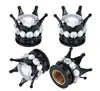 Tampas de Válvula para Pneus de Motocicleta, Tampas de Válvula para Pneus de Carro, Tampas de Válvula à Prova de Poeira, Tampas Criativas para Núcleo de Válvula com Coroa Cravejada de Diamantes