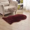 Alfombra Decorativa de Imitación Lana Gruesa Irregular Felpa para Mesa de Café Cojín para Sala de Estar Cojín para Silla Manta de Cama
