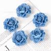 Tecido de Flores de Camélia e Rosa em Jeans Flores Artificiais Materiais para DIY Acessórios de Cabelo Produtos Semi-Acabados Acessórios