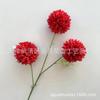 Flores Artificiais para Casamento e Decoração de Casa: Crisântemo de 3 Cabeças, Crisântemo Ping Pong de 5 Cabeças, Bola de Cardo de 9 Cabeças