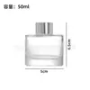 Frasco Difusor de Aroma Sem Chama 50ml Transfronteiriço, Frasco de Vidro Cilíndrico 100ml, Frasco de Perfume Óleo Essencial Difusor de Rattan 200ml Atacado