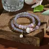 Nuevos brazaletes de estilo étnico, brazaletes de cristal hechos a mano de nicho para estudiantes, niñas, parejas y mejores amigos, al por mayor