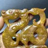Atacado de Antiguidades de Jade, Esculturas de Jade de Xiuyan, Pingentes Vazados de Dragão e Fênix, Produtos Antigos