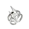 Anillo de Estrella en Forma de Cruz Estilo Minimalista Metálico Diseño de Nicho para Mujer Anillo para Dedo Índice de Personalidad Joyería de Alta Gama