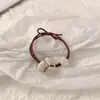 Accesorios para el cabello estilo coreano, cuerda para el cabello con forma de triángulo y perla, estilo coreano, simple y elegante, anilla para el cabello, collar para el cabello, cuerda para el cabello para mujeres.