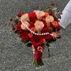Ramo de Boda Novia Sosteniendo Foto de Boda Tulipán Certificado Flor Artificial Accesorios para Fotos Día de San Valentín Chino Estación Independiente