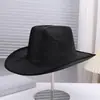 Nuevo Moderno Estilo Occidental Transpirable y No Sofocante Sombrero de Vaquero Estilo Camping al Aire Libre Monta de Caballos Cadena de Joyas Decorada Sombrero Jazz