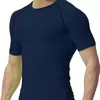 Transfronterizo 2026 Hombres Popular Deportes Running Moda Versátil Mallas de Entrenamiento Camiseta de Manga Corta Color Sólido Venta al por Mayor
