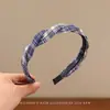 2025 nueva diadema para el cabello de niños, diadema de conejo de tela vaquera linda para niñas, pinza para el cabello de alta elasticidad, accesorio para la cabeza