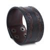 Europa e Estados Unidos pulseira de couro de vaca punk retrô transfronteiriça comércio exterior Coringa pulseira de couro simples em relevo joias Yiwu atacado