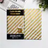 Tira de Papel Perlado Rayado con Estrellas Doradas y Plateadas para Decoración de Fiesta, Papel de Puntos, Papel de Regalo