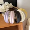 Diadema de Satén de Seda Texturizada de Caña Alta para Mujer, Diadema Versátil de Primavera y Verano, Accesorio para el Cabello Moderno y Elegante