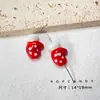 [Rosa Camelia] Material Rojo con Perlas Accesorios Cadena para Teléfono Móvil DIY Dulces Accesorios de Perlas Sueltas Joyería Hecha a Mano