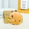Pingente de Boneca Capivara Fofa Pingente de Bolsa Desenho Animado Broche Boneca de Pelúcia Chaveiro de Lembrança Acessórios de Porquinho da Índia