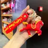 Chaveiro de Ano Novo 2026 Fique Rico Criativo Desenho Animado Cavalo do Zodíaco Pingente de Chave Pingente de Bolsa Pequeno Presente