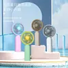 Ventilador de Escritorio Portátil Transfronterizo Simple y Fresco Recargable por USB Soporte Vertical para Teléfono Ventilador de Mano Regalo Venta al por Mayor