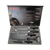 Cuchillo Personalizado Patrón Seis Estrellas Cubierto Patrón Seis Estrellas Juego de Cuchillos Utensilios de Cocina de Seis Piezas Acero Inoxidable Caja de Color para Regalo