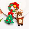 Llavero de Papá Noel de dibujos animados, accesorios de bricolaje, hecho a mano, crema, pegamento, joyería, diseño de escena de muñeca, regalo