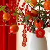 Arreglo Artificial de Flor de Granada y Caqui de 3 Cabezas para Decoración de Nochevieja en la Sala de Estar, Espuma Floral Fruta al por Mayor en Stock