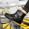Zapatos de goma antideslizantes impermeables para hombre, cocina, trabajo, botas de lluvia, zapatos de agua, zapatos de lluvia, zapatos de pesca con desodorante para hombre