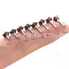 F136 Aleación de Titanio Rosca Interna Estrella de Cinco Puntas Corazón de Flor de Ciruelo Aretes para Labio Uña Piercing G23 Joyería para Piercing Forma Especial Base Plana Barra Inferior
