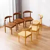 Silla de Cuerno para Uso Doméstico, Silla de Comedor con Respaldo, Silla de Cuerno Estilo Nórdico, Silla de Comedor Comercial, Silla para Mesa de Comedor de Ocio, Silla de Cuerno de Madera Maciza