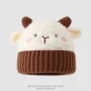 Gorro de lana para niños de otoño e invierno, gorro de punto tridimensional de dibujos animados, gorro tejido para niños y niñas