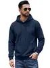 Moletom com Capuz TK Masculino Estilo Americano Cor Sólida Cordão Zíper Lateral Antifurto Bolso Canguru Esportivo ao Ar Livre