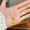 Moda de Verano Dopamina Colorido Gota de Aceite Hebilla Ot Caballo de Troya Collar de Perlas Shijia Cadena para Clavícula de Lujo Ligero Gama Alta para Mujer